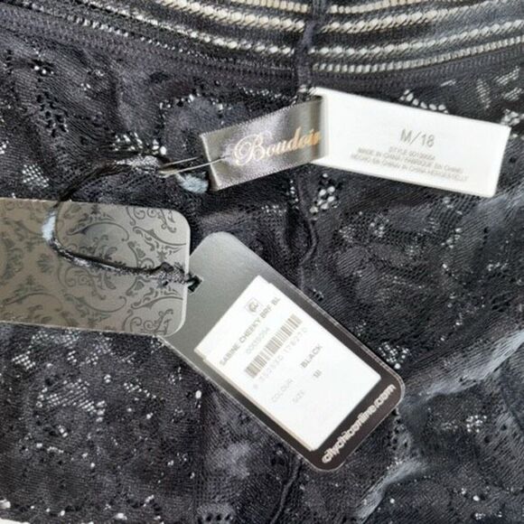 NWT Boudoir Sabine Cheeky Briefs Black Size M/18 - Picture 3 of 6